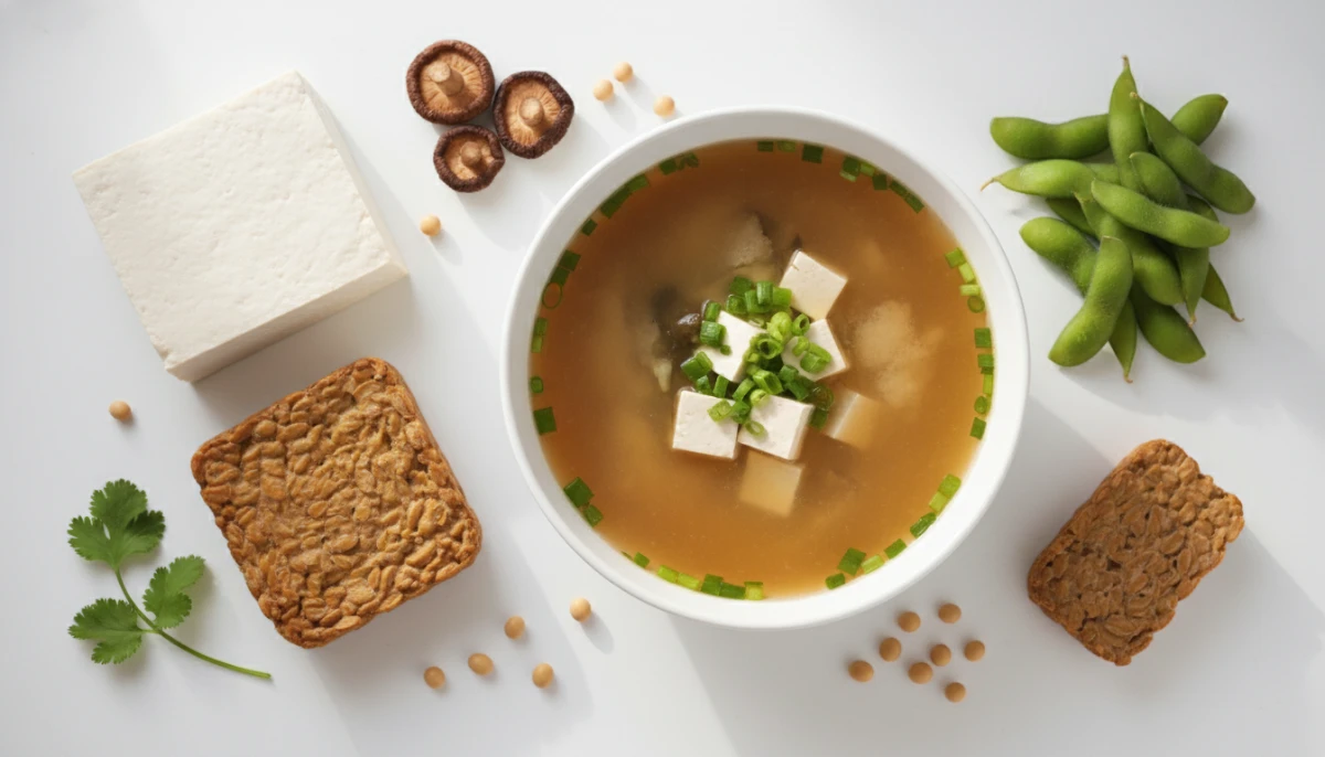 Comprehensive array of soy-based whole foods.