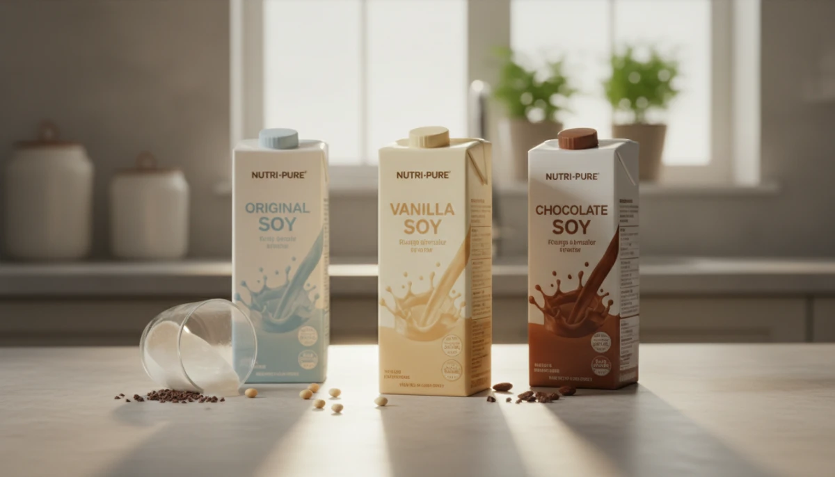 Final packaged soy milk products