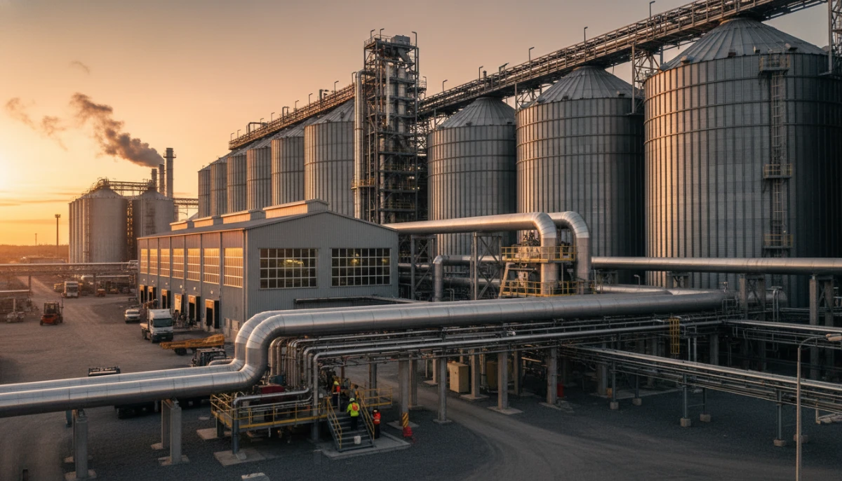 Industrial soybean processing facility