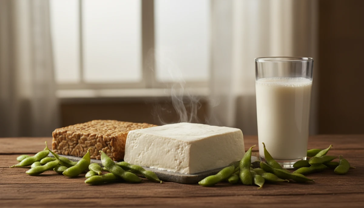 Assorted healthy soy products