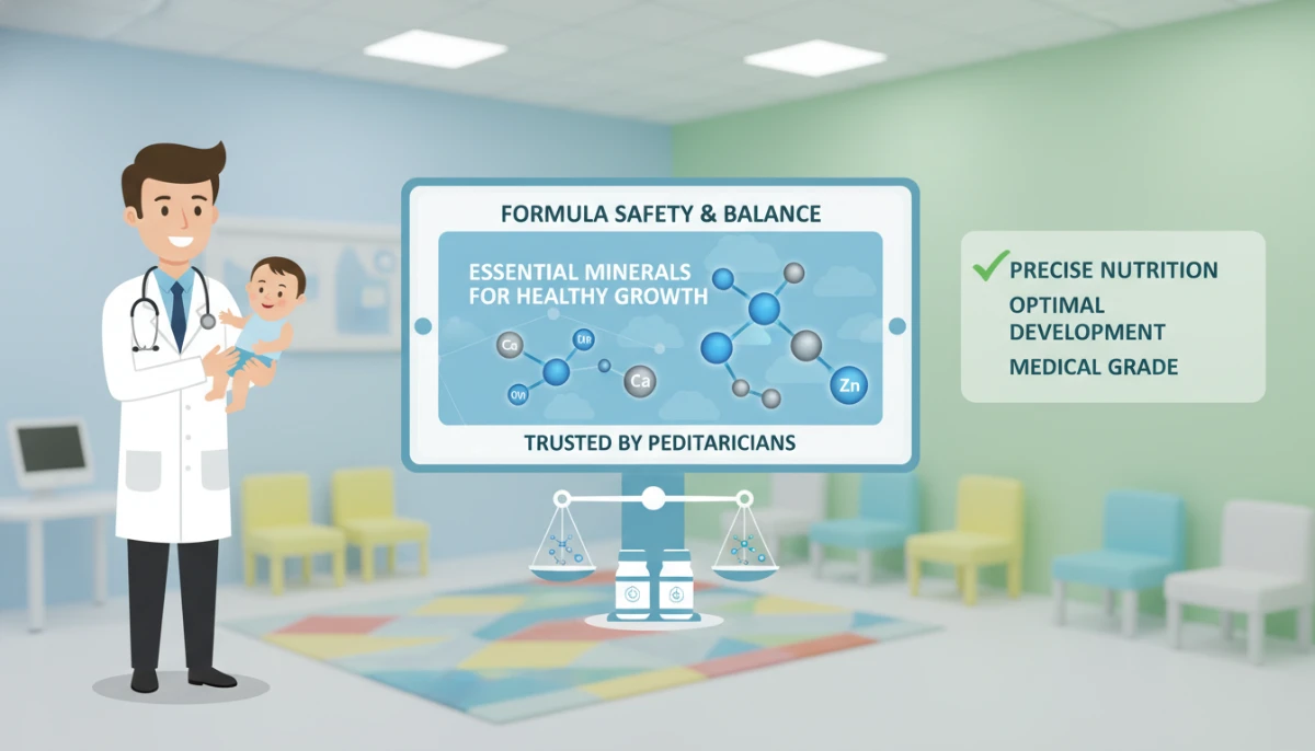 Infographic of mineral safety in pediatric nutrition