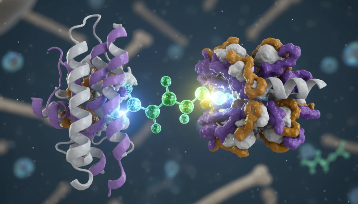 Molecular structure of soy isoflavones interacting with bone receptors