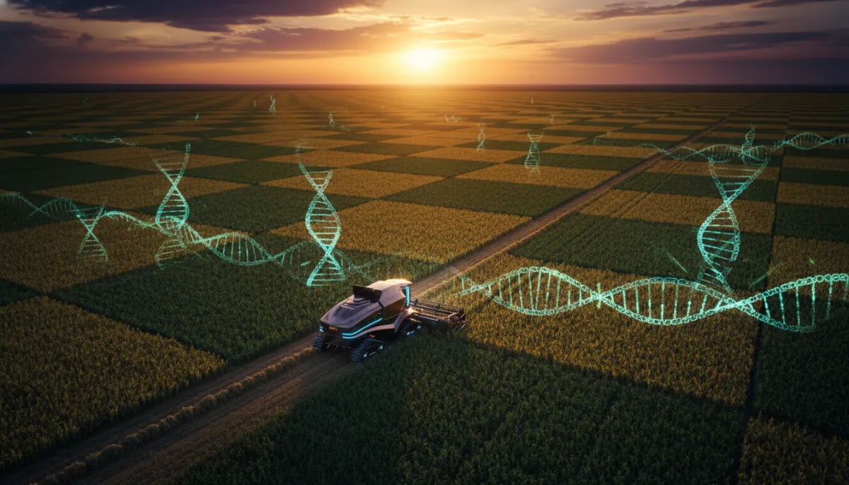 Digital representation of GMO soy agriculture
