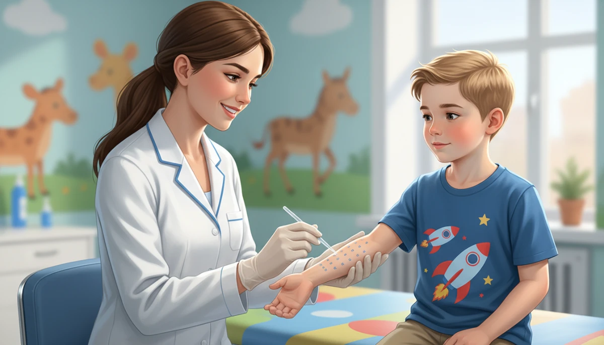 Pediatric allergy skin testing