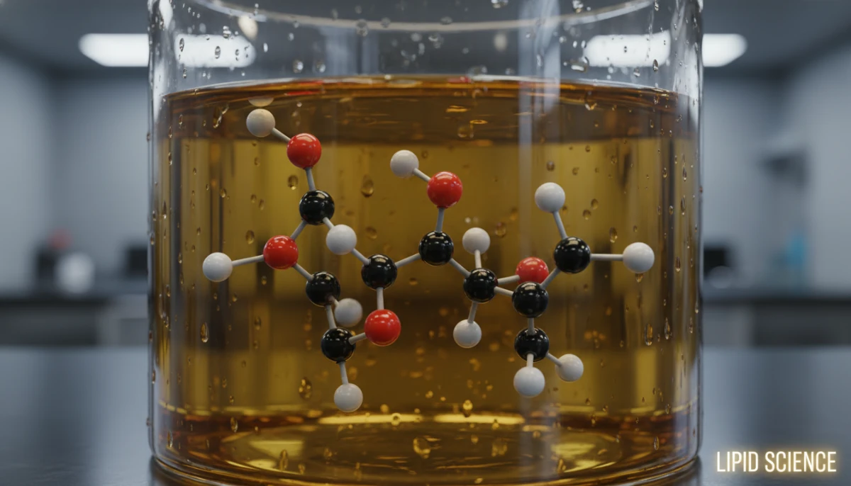 Molecular structure representation of oils