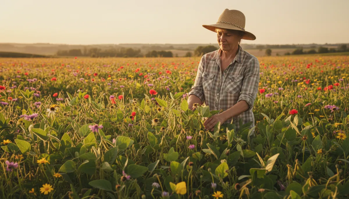 Regenerative non-GMO soy farming with biodiversity