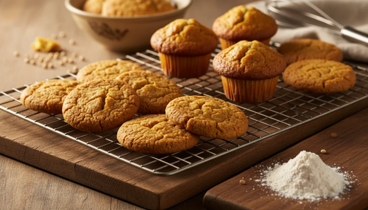 Baked goods made using okara soy pulp