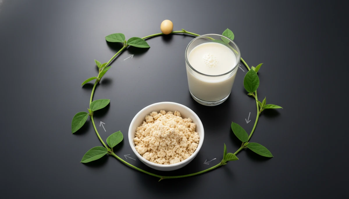 Circular economy concept for soy production