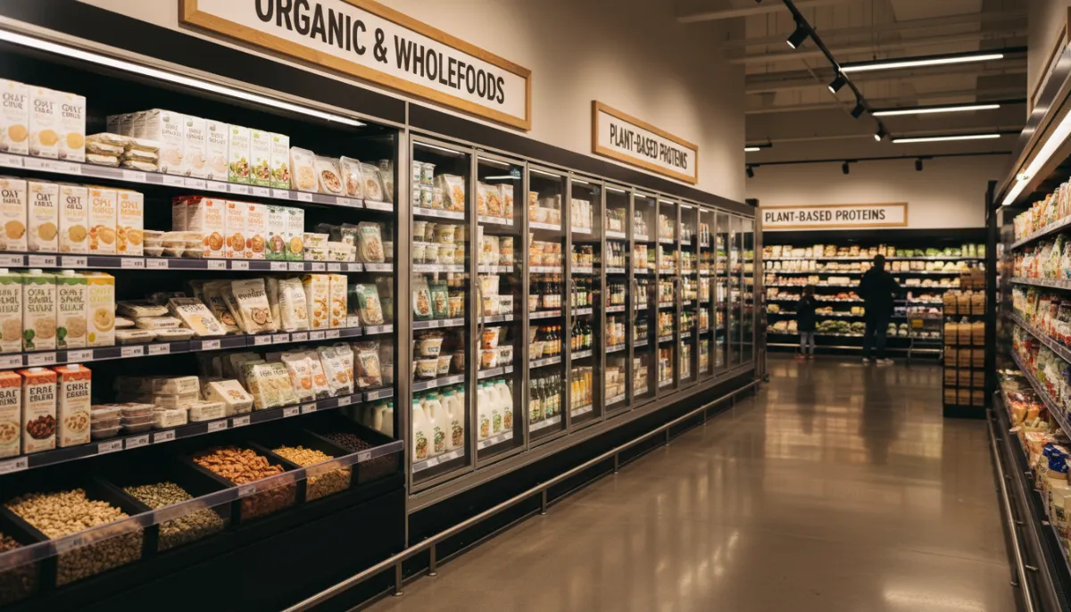 Supermarket health food aisle in New Zealand