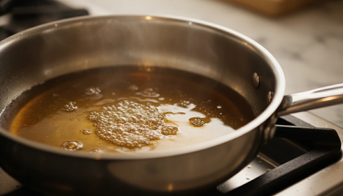 Reducing aquafaba liquid on a stove for better consistency