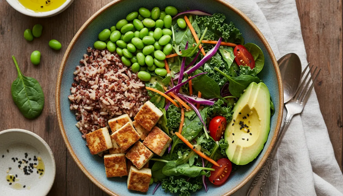 Balanced soy-rich meal