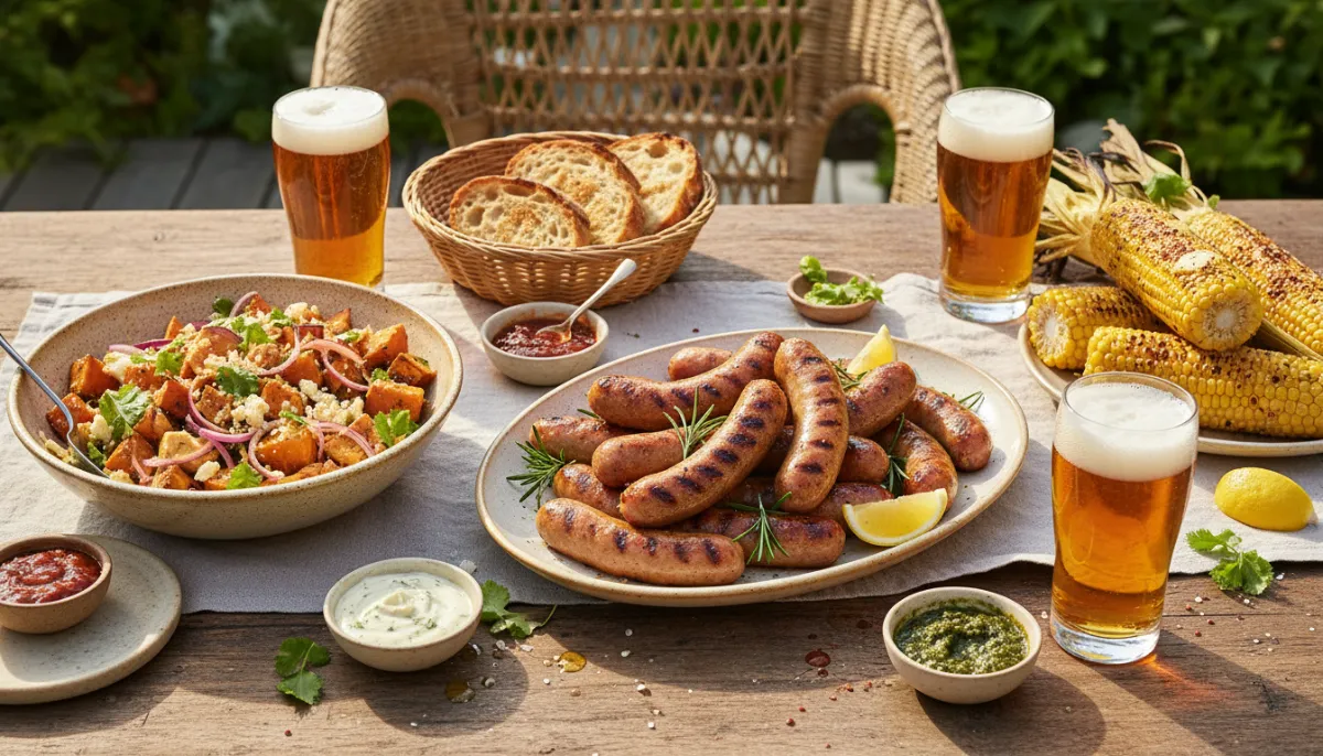 A complete summer BBQ spread with sides