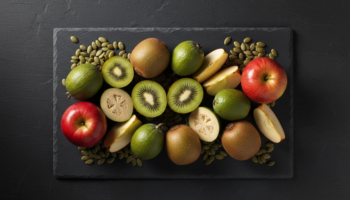 Seasonal New Zealand fruit and seeds