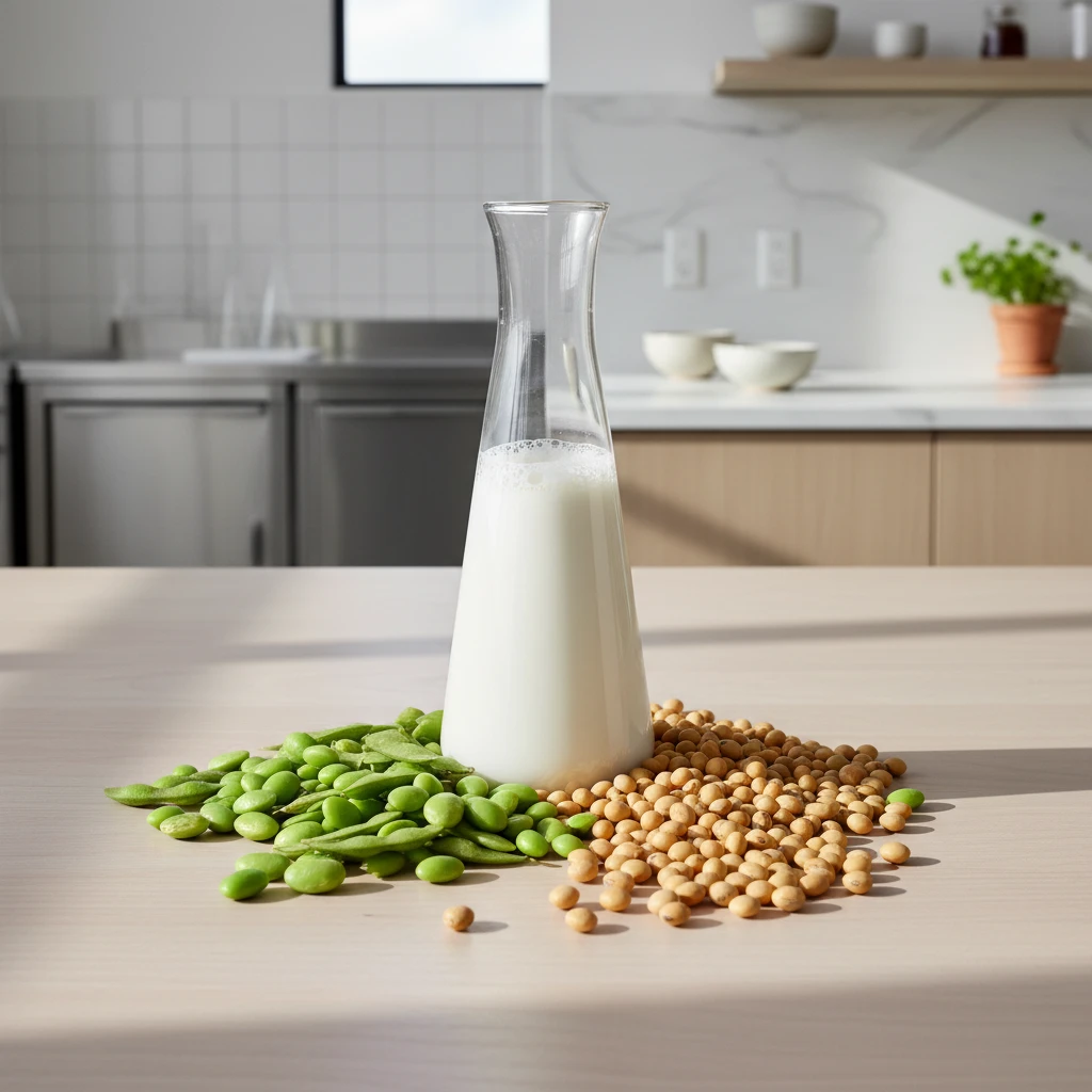 Graph showing testosterone levels remaining stable alongside soy intake