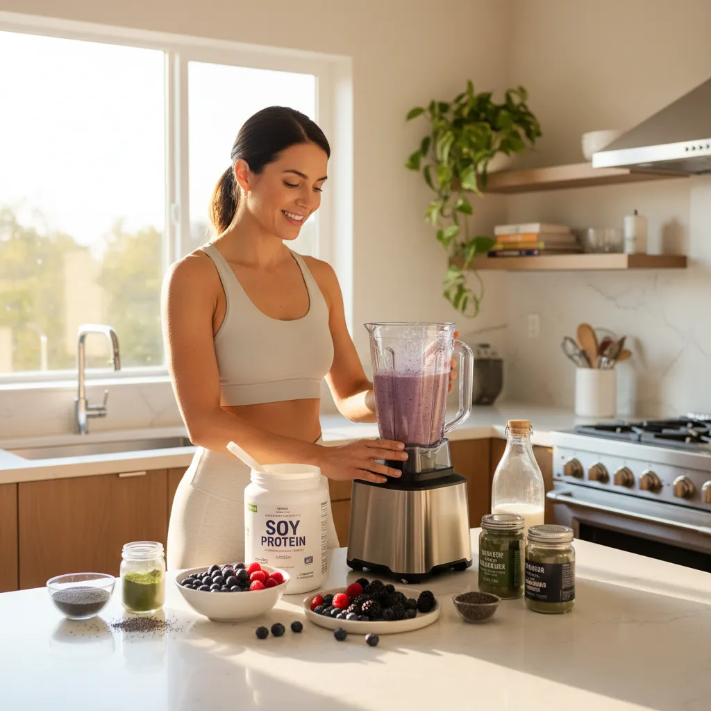Preparation of a healthy soy protein smoothie