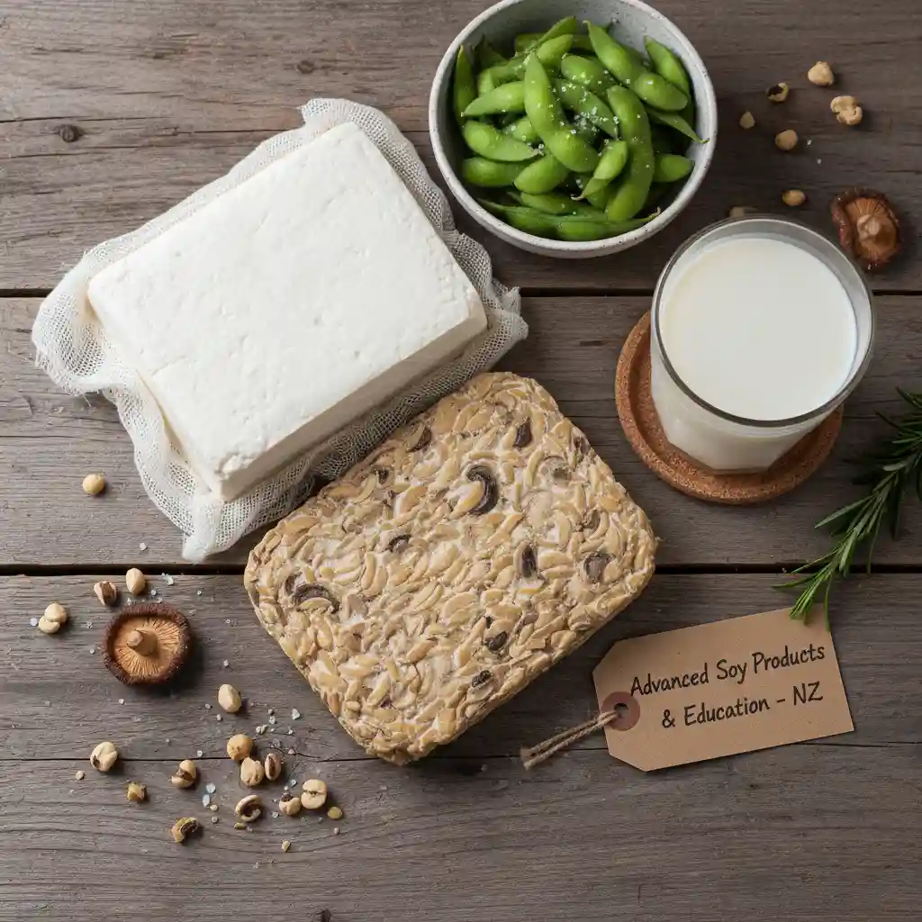 Assortment of keto friendly soy products available in New Zealand