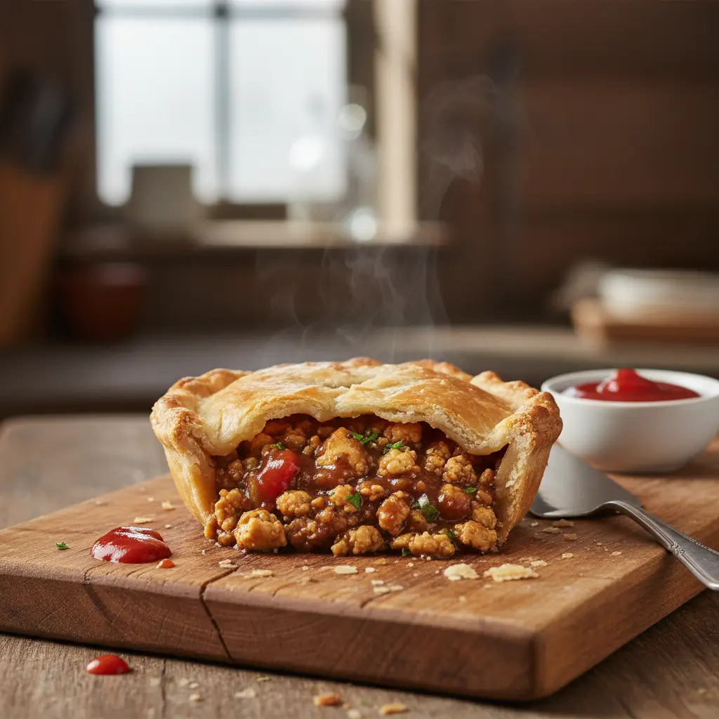 Plant-based Mince and Cheese Pie made with tofu