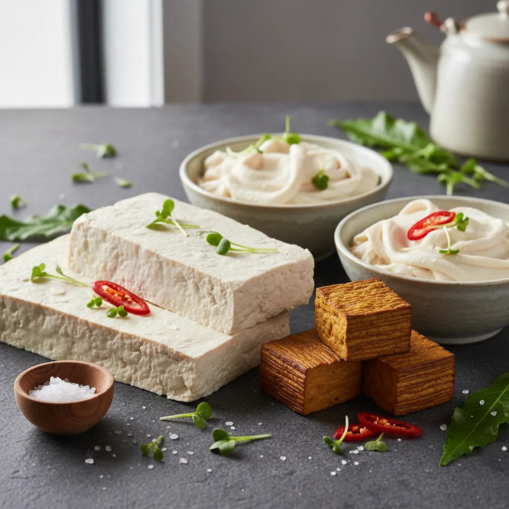 Comparison of New Zealand tofu brands showing texture differences