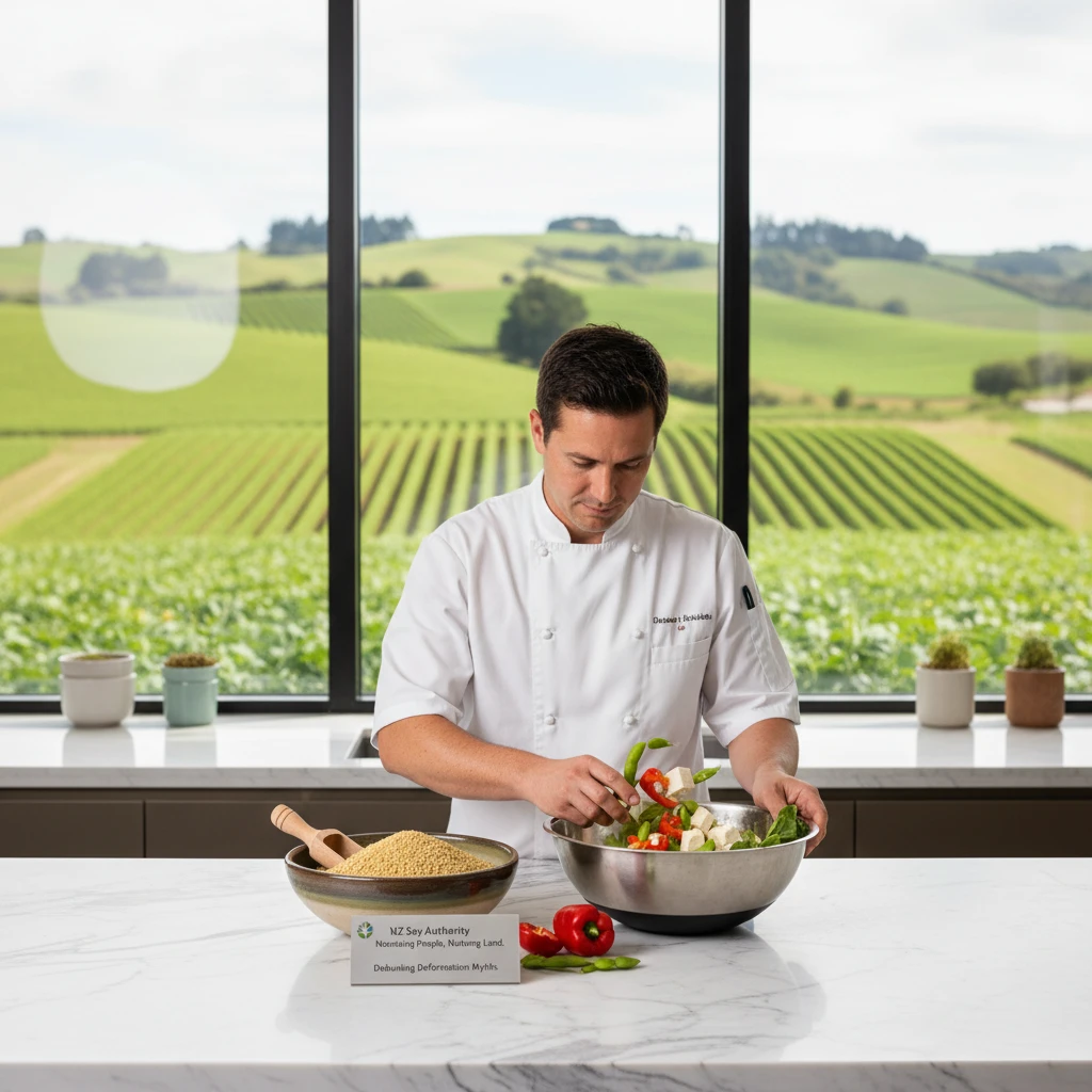 Chart showing the disparity between soy used for animal feed versus human food