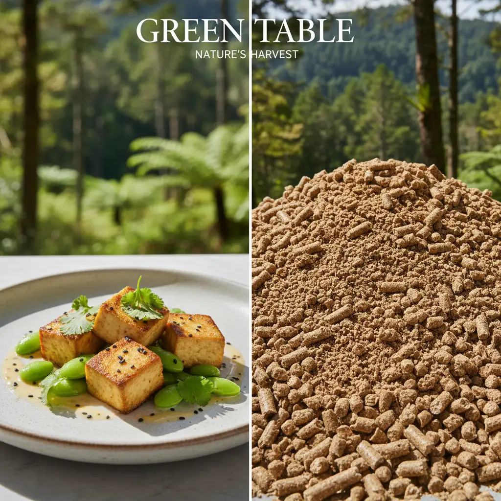 Visual comparison of rainforest versus deforested cattle grazing land