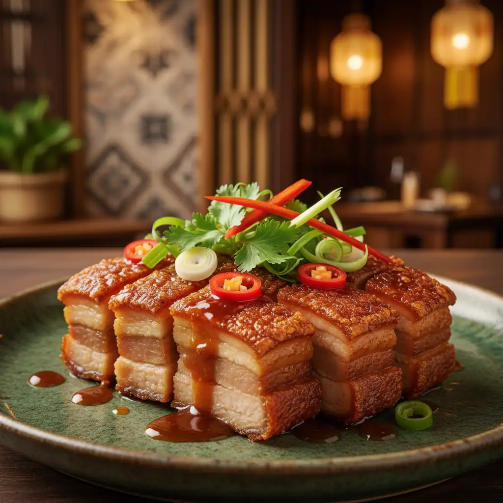 Khu Khu Eatery's famous vegan crispy pork belly