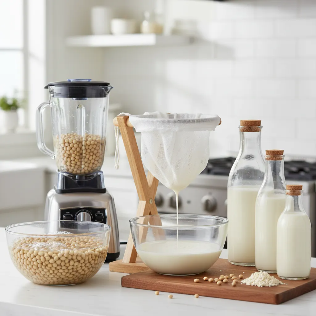 Homemade soy milk preparation