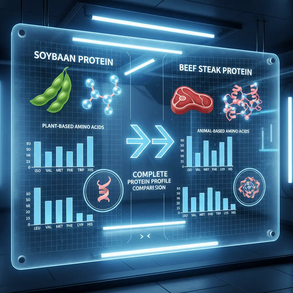 Comparison of amino acid profiles between soy and animal protein