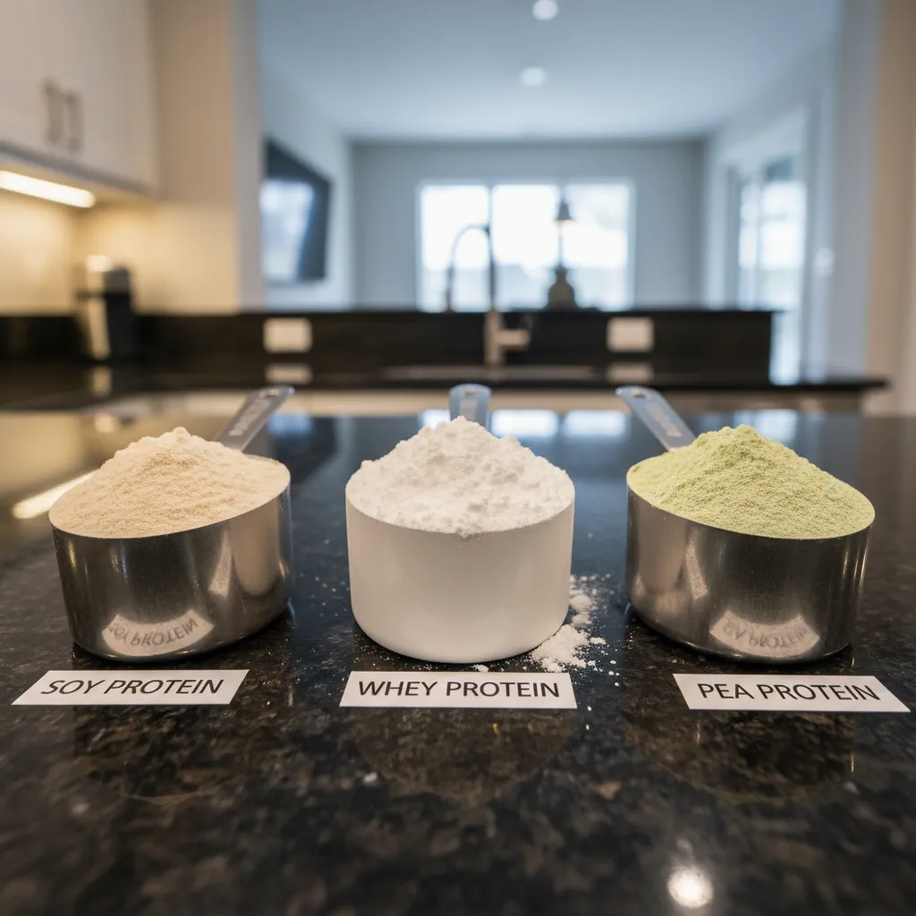 Comparison of different protein powder types