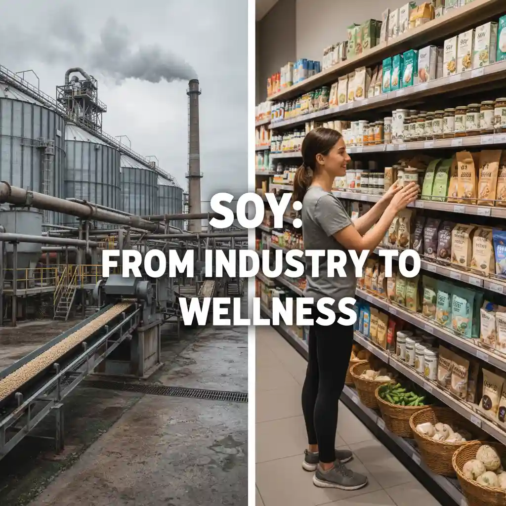 Illustration of the strategic reconstruction of the soy industry from industrial to health-focused